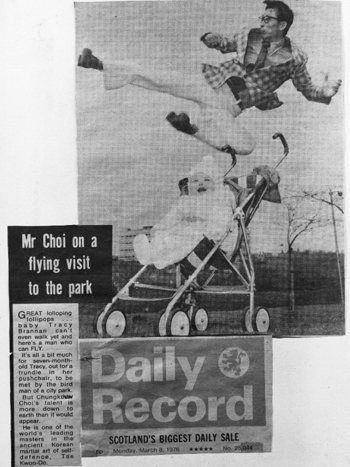 Jumping Side Kick in Glasgow, Scotland